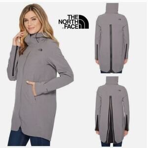 The North Face Apex Flex GTX Gore-Tex Trench Jacket Womens Large Grey Hooded